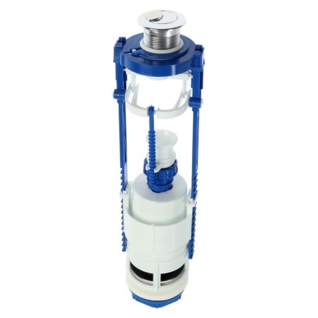 Detle valve for the toilet tank "RBM" KV-12.1M, two-level button chromium