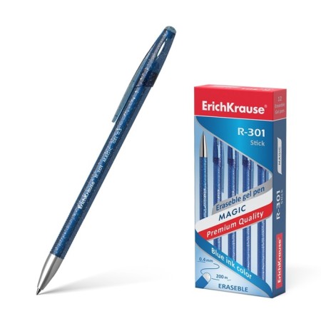 Gel handle washed Erichkrause R-301 Magic Gel, node 0.5 mm, blue ink, letter length 200 m, price for 1 pcs