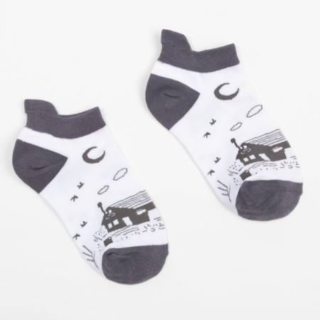 Women's socks minku "abstraction", gray color, size 36-41 (23-27 cm)
