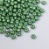 Glass beads 6/0 "platinum-green" 15 g