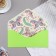 Money envelope "Universal" velvet, butterfly, green background, 19x9.3 cm