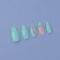 Freshness patch nails, 24 pcs, with glue plates, almond shape, blue/pink color