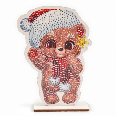 Diamond mosaic on a wooden figure "Medvetzhok"-3