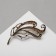 Brooch "Pen", the color is light brown in black gold