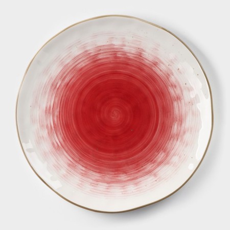 Porcelain shade "Cosmos", d = 27.5 cm, red color