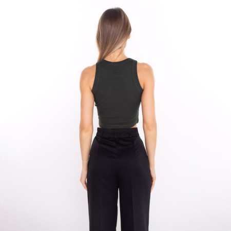 Top female, dark green color, size 42 (s)-4