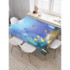 The tablecloth on the table “Fall in love with the ocean”, rectangular, Saten, size 145x180 cm