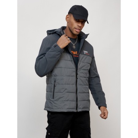 Male spring jacket, size 56, dark gray color-8