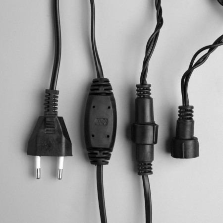 Garland “thread” 10 m, IP44, UMS, dark thread, 100 LED, white glow, white flicker, 220 V-3