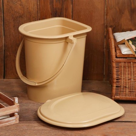 Bucket-loop, h = 40 cm, 17 l, removable chain, beige-6