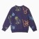 Sweatshirt for a boy, dark blue/dino color, height 122 cm