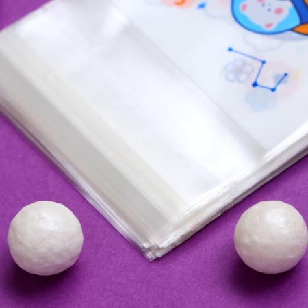BOPP package with sticky tape, "Korean style", 7*7+3cm-2