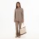 Zipper bag, external pocket, beige color