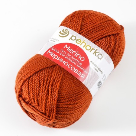 Gero "merinosa" 50% merino.Shyre, 50% acrylic 200m/100g (344-red clay)-2