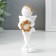 Polystone souvenir "Snowthrough angel with a wreath of gold roses" 5x4.5x12 cm