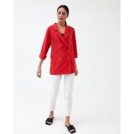 Jacket Women's Double -breasted Mist p. 42, coral-3
