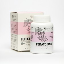 From hepatitis and poisoning of hepatobiol seeds of milk thistle with oats extract, 90 capsules