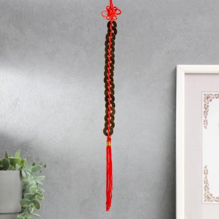 Bronze suspension 18 coins d = 1.5 cm h = 33cm
