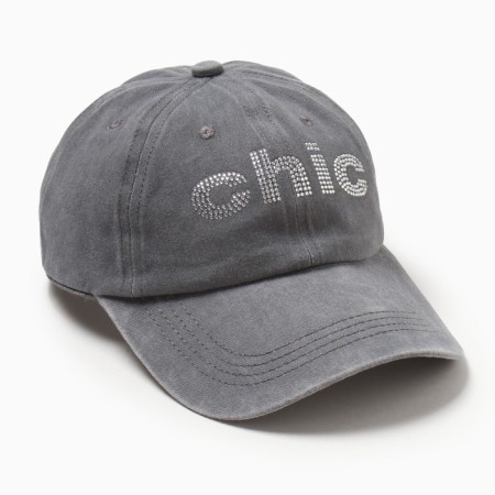 Women's cap with rhinestones Mist Chic, Gray, p. 56-58-5