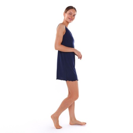 Night shirt female, dark blue color, size 44-2