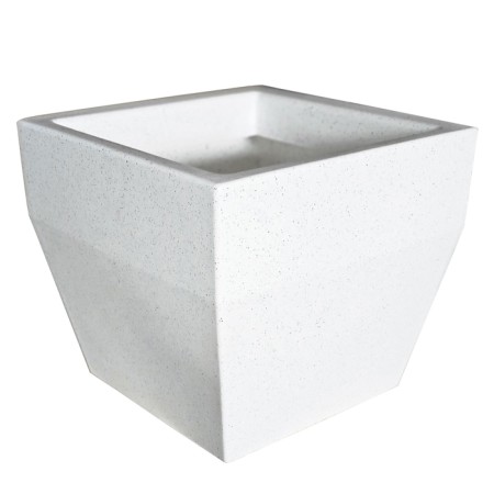 Kashpo for flowers "Quadro" 40x40x34 cm, 36 l, color white granite