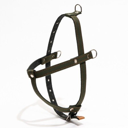 Sleaner harness on felt multi-sized, 2.5 cm, Osh 44-68, OG 46-80 cm, dark green