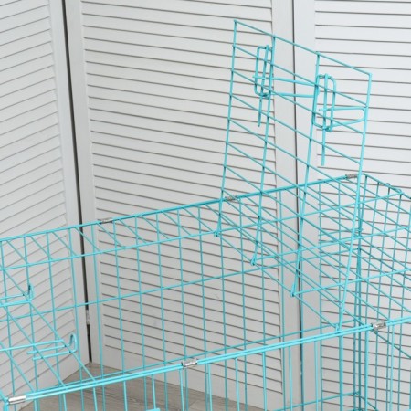A cage with a hatch for dogs and cats, 85 x 60 x 70 cm, blue-5