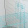 A cage with a hatch for dogs and cats, 85 x 60 x 70 cm, blue