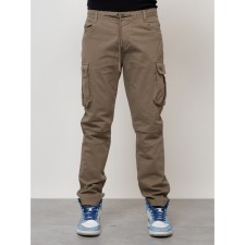 Cargo jeans men, size 50-52, beige color