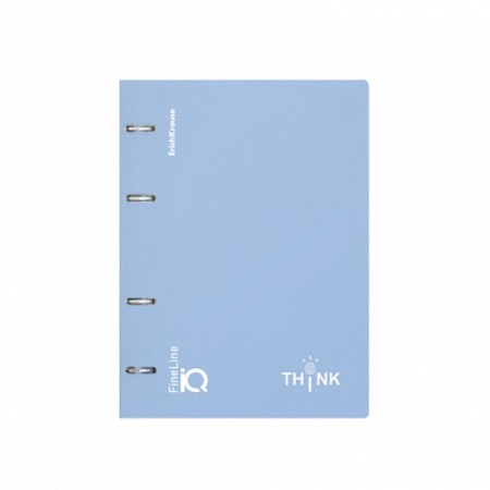 Notebook on rings A5 100 sheets of Erichkrause IQ Fineline Symbol Plastic Cover Blue, Offset 80 g/m², White is 100% mix-4
