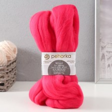 Fasting wool 100% half-toned wool 50g (158 pinkalin)