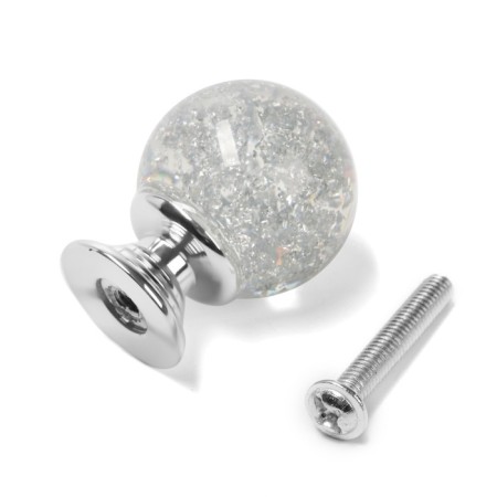 Handle button Cappio PK106, D = 25 mm, plastic, color chromium-4