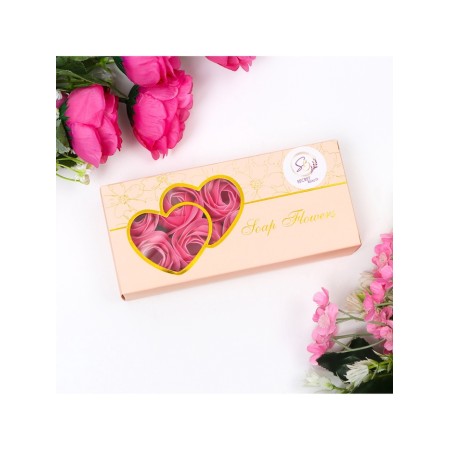Soap roses, pink, set of 10 pcs.-10