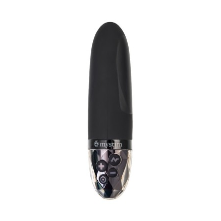 Mystim Sleak Freak vibrator with electrical stimulation, 14.5 cm, silicone, black color-1