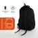 Youth backpack on a zipper, 4 pockets, black color/orange