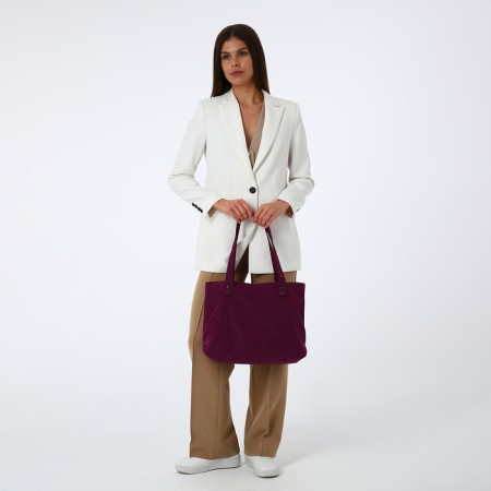 Lugus bag with a zipper, purple color-1