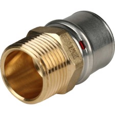 Муфта-пресс STOUT SFP-0001-000132, 1" х 32 мм, наружная резьба, латунь
