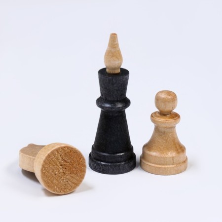 Board game 3 in 1: chess, checkers, backgammon, wooden figures, board 29.5 x 29.5 cm-4