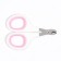Coger scissors with soft handles, hole 8 mm, white-pink