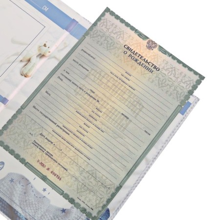 Folder for the birth certificate "Sketch", for a boy, A4-1