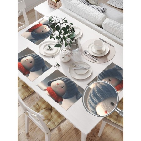 Set of napkins for setting the table "Cute Bunny", rectangular, size 32x46 cm, 4 pcs-1