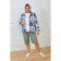 Women's jacket, size 60, blue-white color