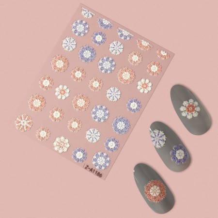 Nail stickers 8*6cm snowflakes Z-A1186 Red/Sin/Bel volume Subway qf-1