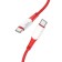 Cable Hoco X70, Type-C-Type-C, 60 W (charging laptop), 3 A, 1 m, nylon braid, red