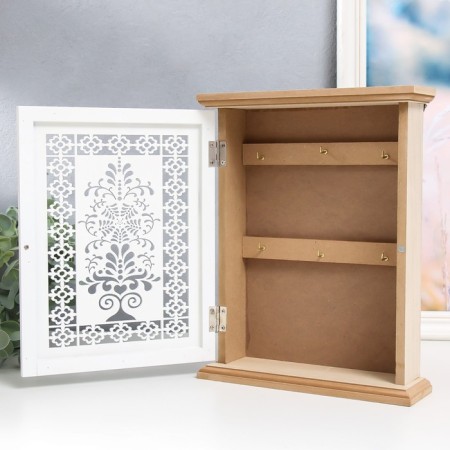 Keywater tree 6 hooks "Plant pattern" 21x6.9x26.5 cm-2