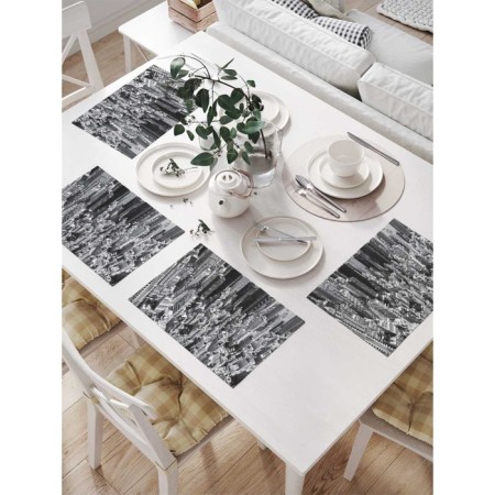 A set of napkins for setting the table "City skyscrapers", rectangular, size 32x46 cm, 4 pcs