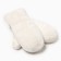 Women's mittens minku, white color, 26 cm