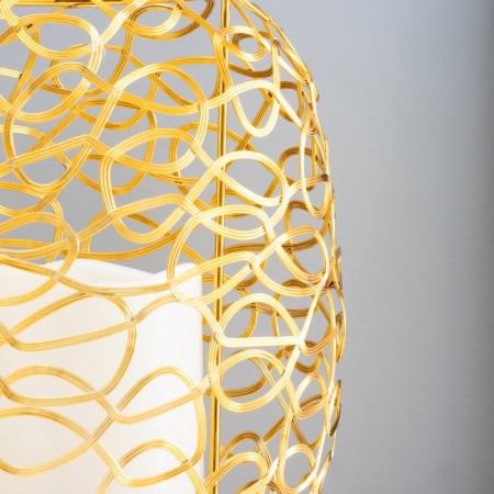Nightlight "lantern" LED from batteries 2HAAA gold 16x16x20 cm Risalux-2