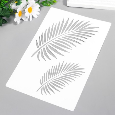 Plastic stencil "leaves" 24x16 cm-1