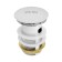 Bottom valve ZEIN BP2, 1 1/4 ", large button, with overflow, for a shell, chrome
